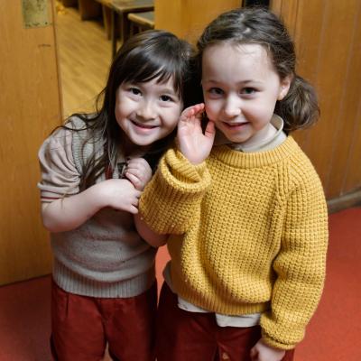 Girls smiling